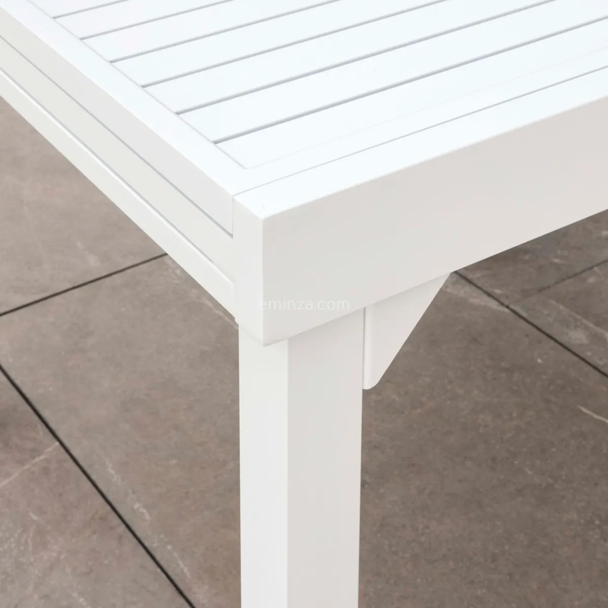 Table de jardin extensible 8 places Aluminium Murano (180 x 90 cm) - Blanche 4