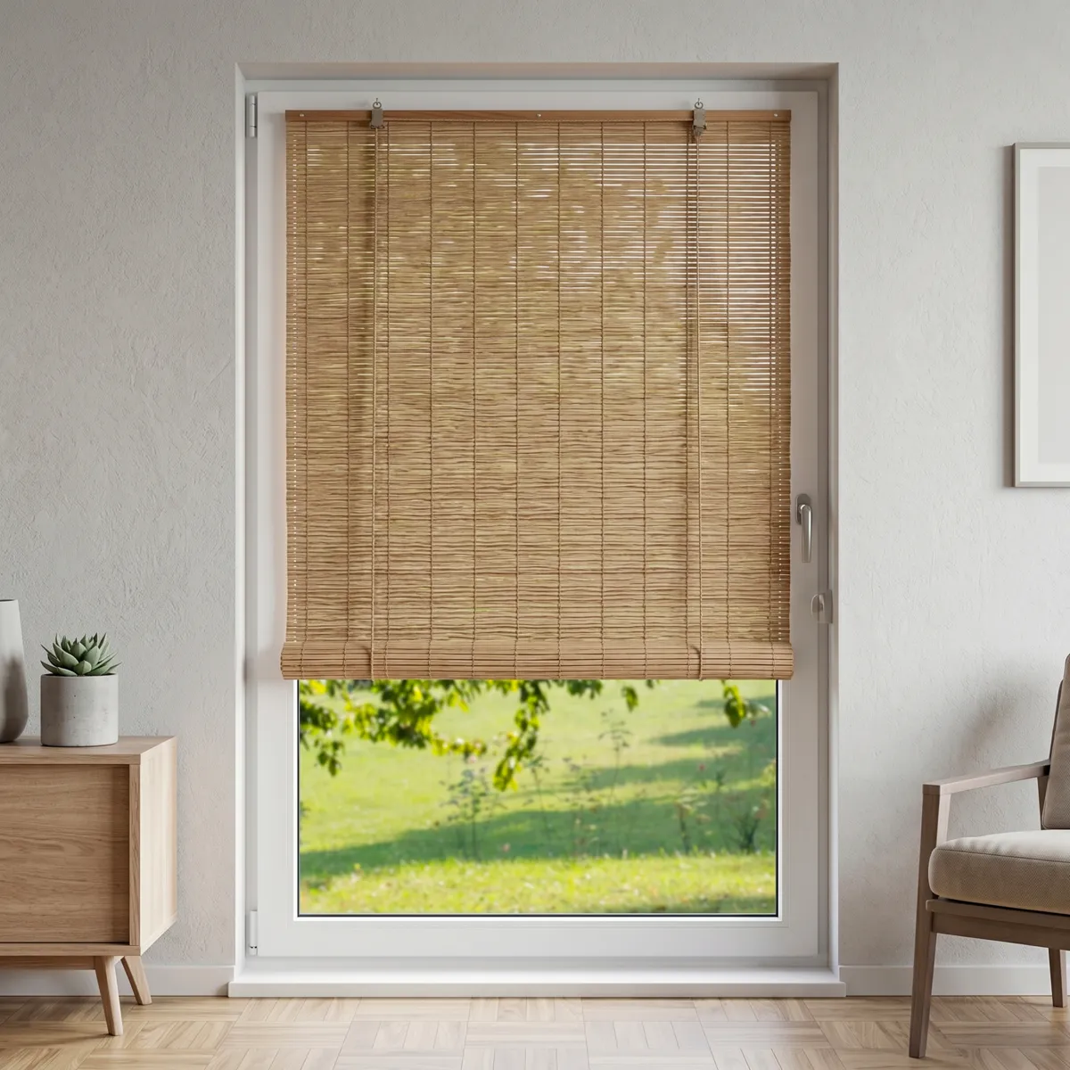 Tenda avvolgibile esterna effetto rattan (150 x 180 cm) Tanoa Beige