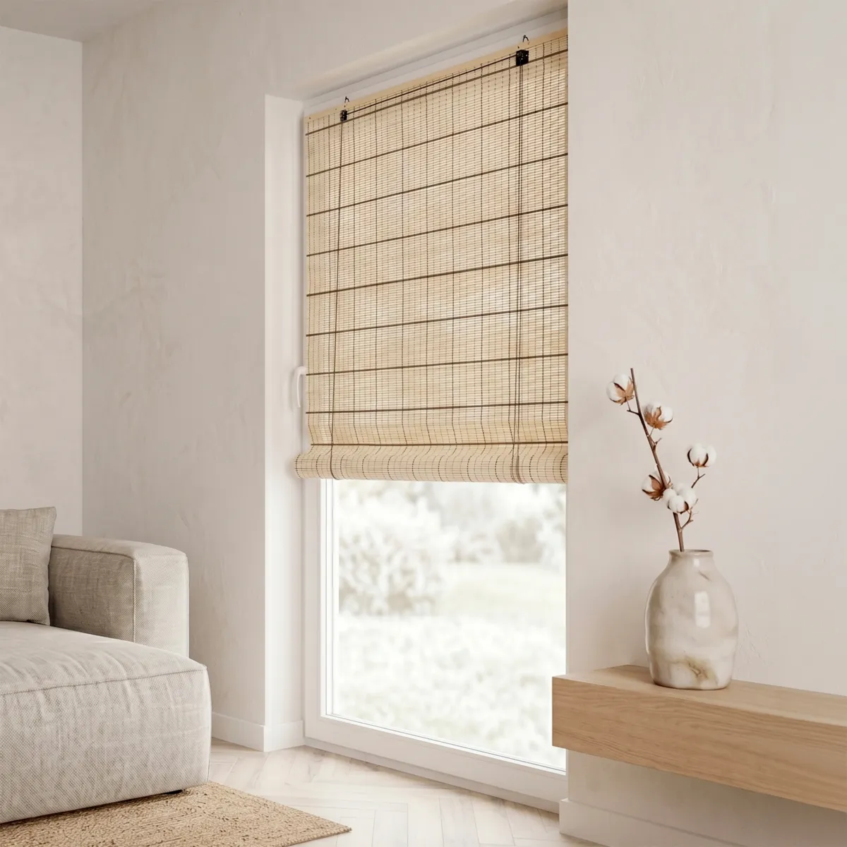 Tenda a rullo con bastoncini di bambù (90 x 180 cm) Bali Naturale