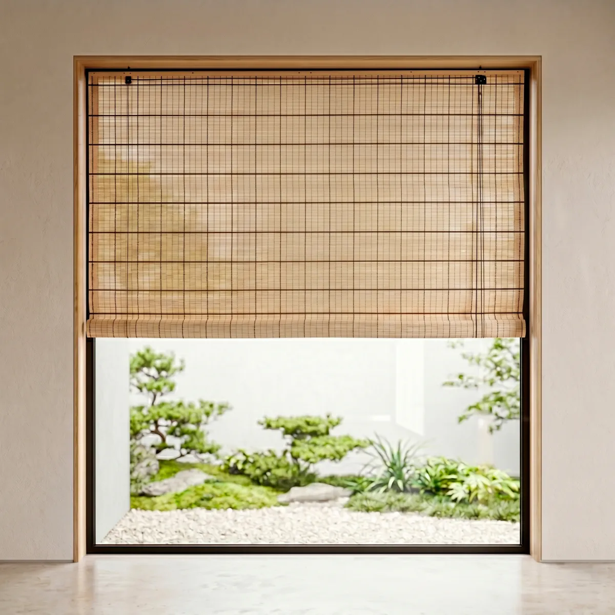 Tenda a rullo con bastoncini di bambù (180 x 180 cm) Bali Marrone