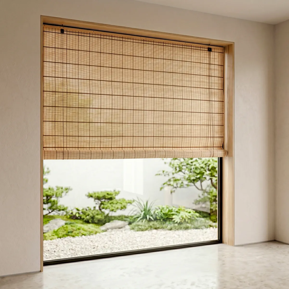 Tenda a rullo con bastoncini di bambù (200 x 200 cm) Bali Marrone