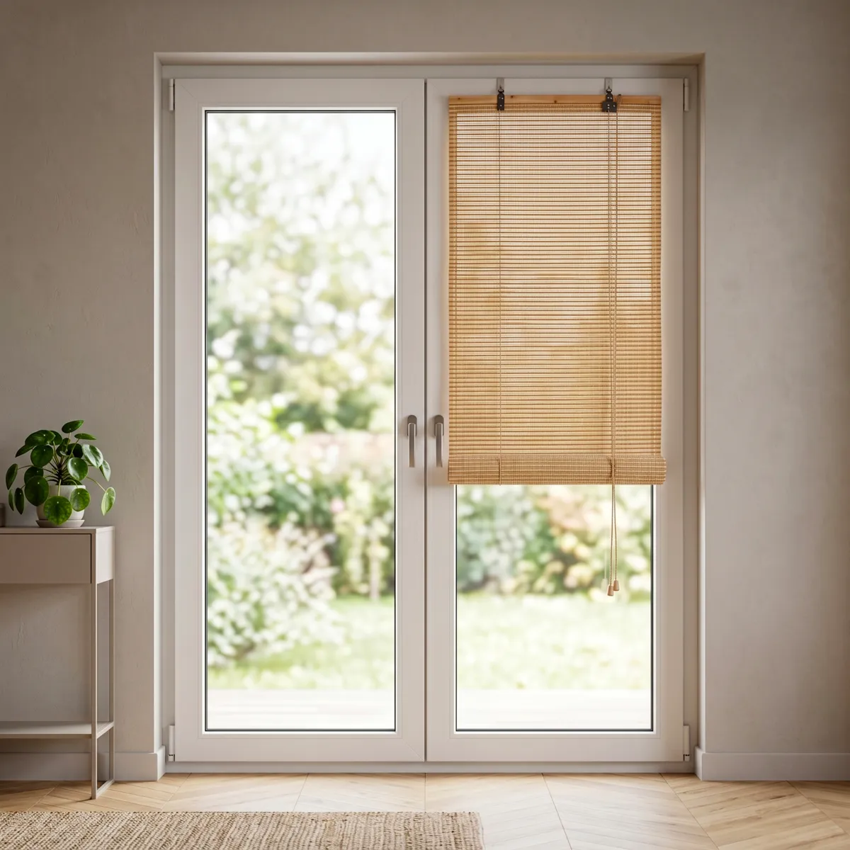 Rolgordijn Bamboestroken (60 x 180 cm) Bambou Beige