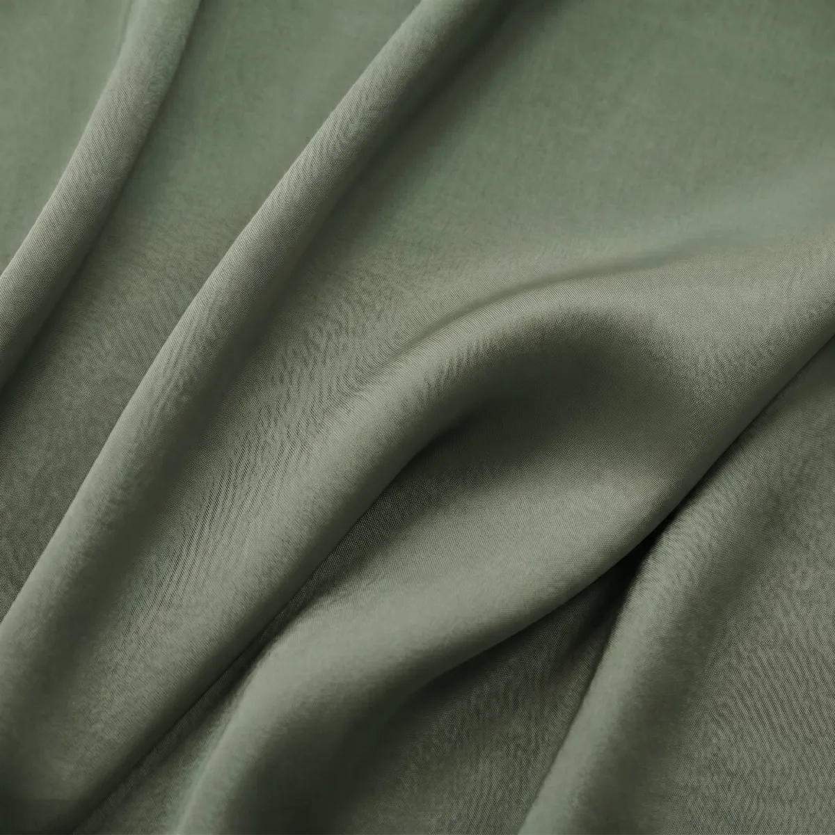 Drap housse lyocell Tencel™ lavé (180 x 200 cm) Olivia Vert romarin