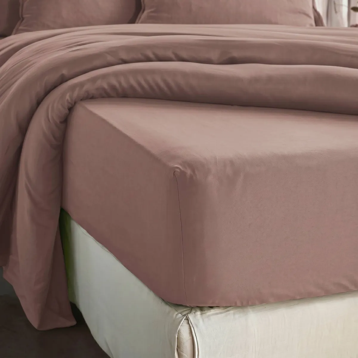 Drap housse lyocell Tencel™ (140 x 200 cm) Olivia Rose blush