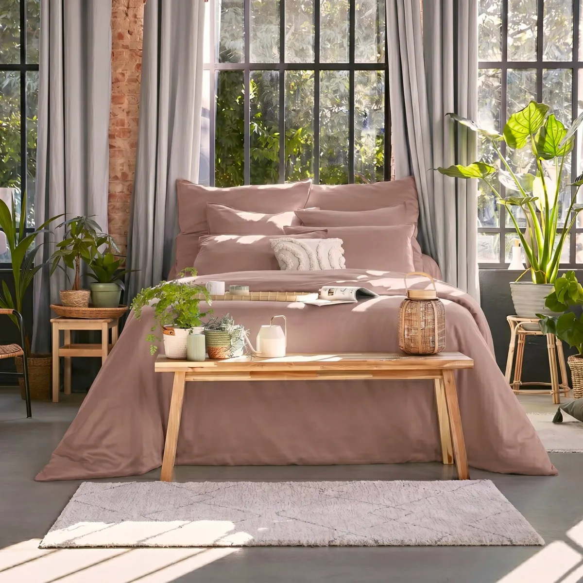 Drap housse lyocell Tencel™ (140 x 200 cm) Olivia Rose blush