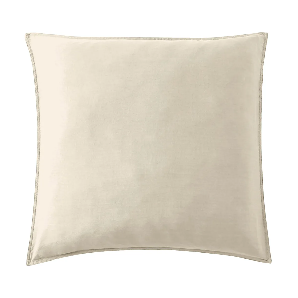Federa cuscino letto quadrato lyocell Tencel™ lavato (80 x 80 cm) Olivia Beige pampa