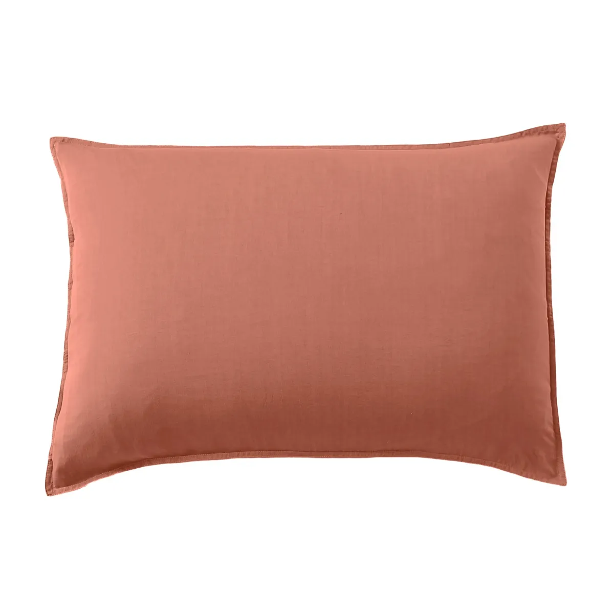 Federa cuscino letto rettangolare lyocell Tencel™ lavato (50 x 80 cm) Olivia Terracotta