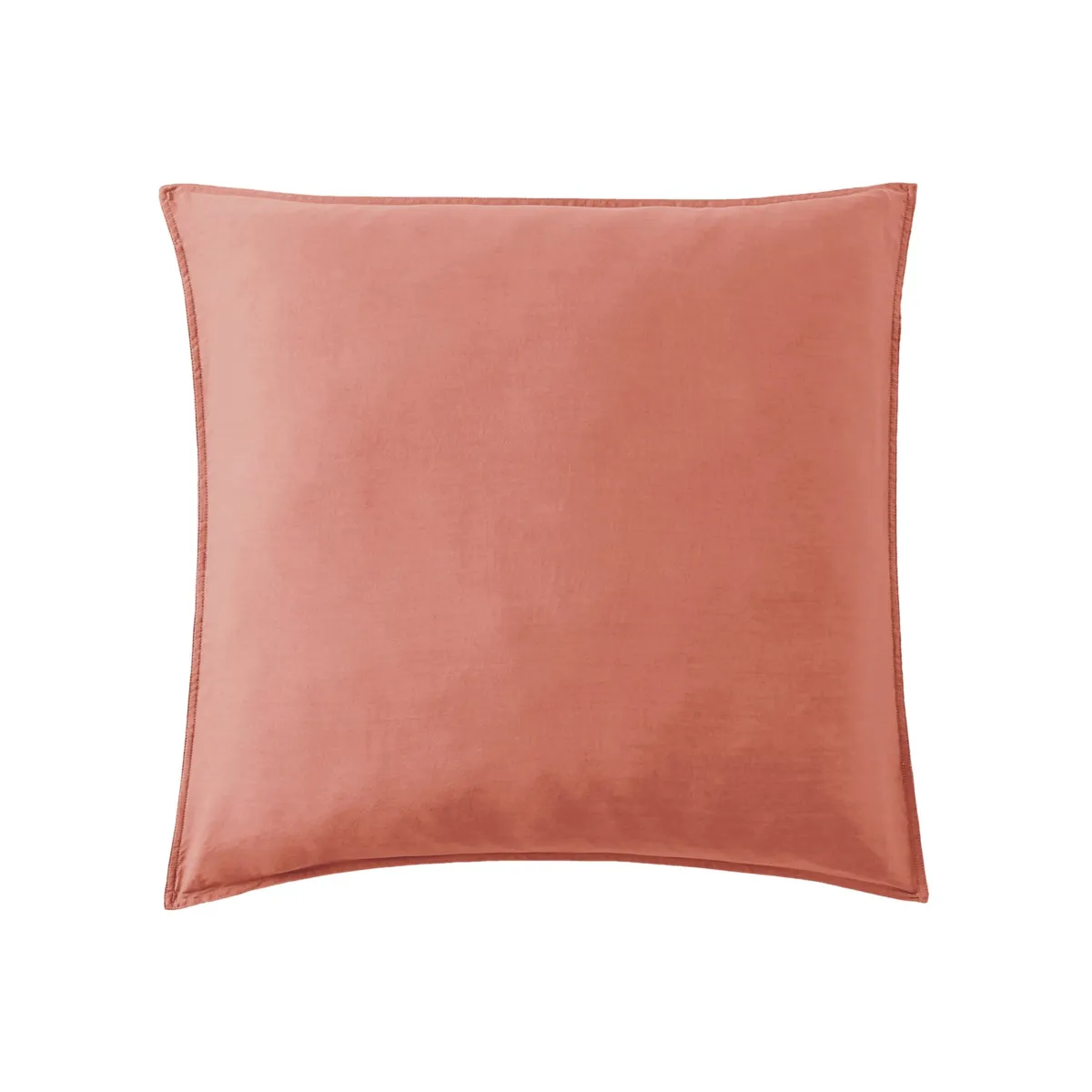 Federa cuscino letto quadrata lyocell Tencel™ lavato (63 x 63 cm) Olivia Terracotta