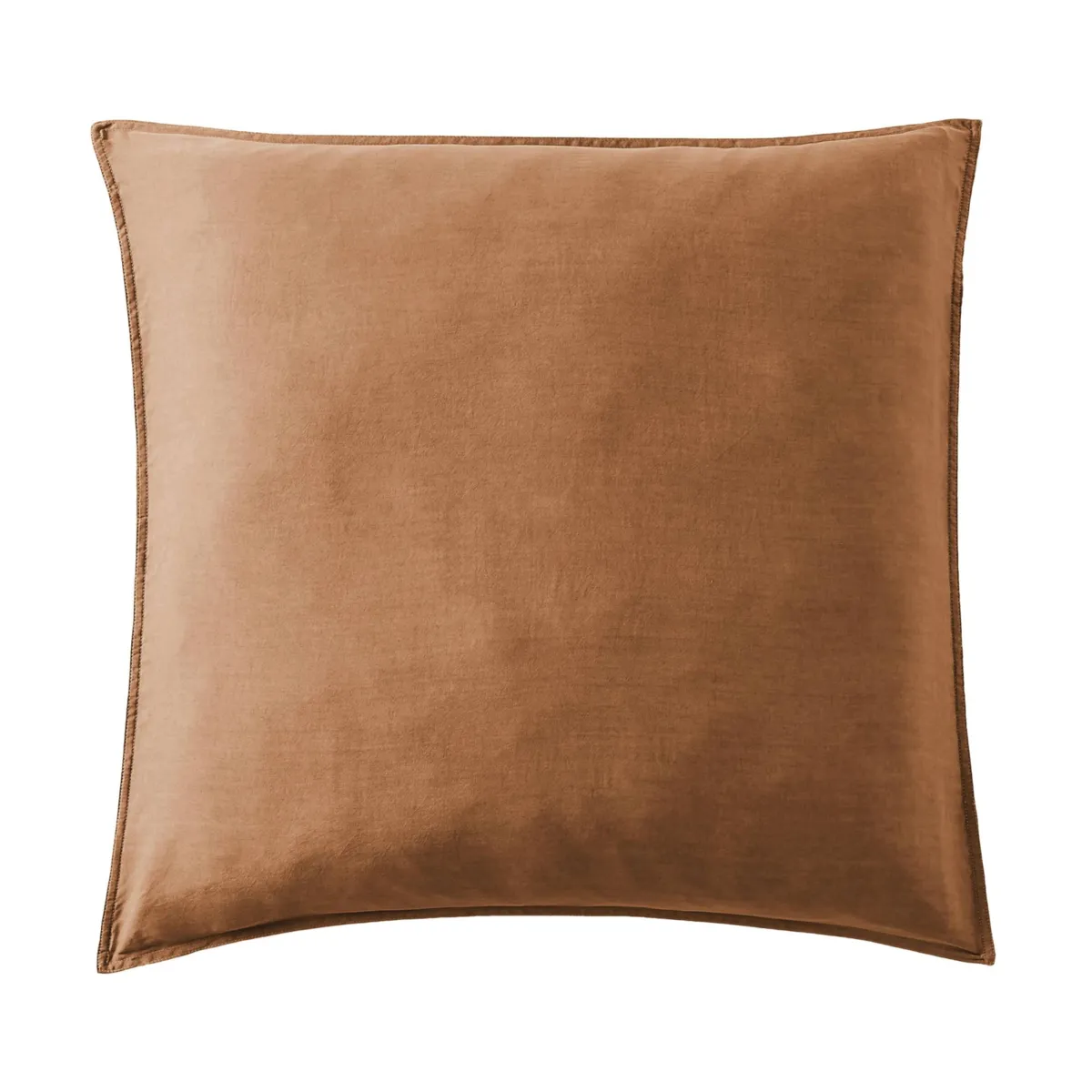 Federa cuscino letto quadrata lyocell Tencel™ lavato (80 x 80 cm) Olivia Camel