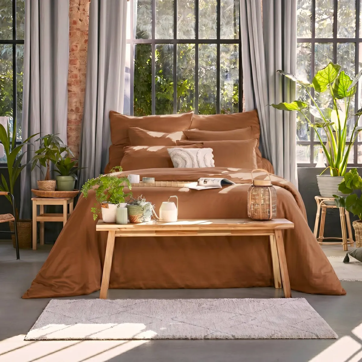 Spannbettlaken aus TENCEL™ Lyocell (90 x 190 cm) Olivia Camel