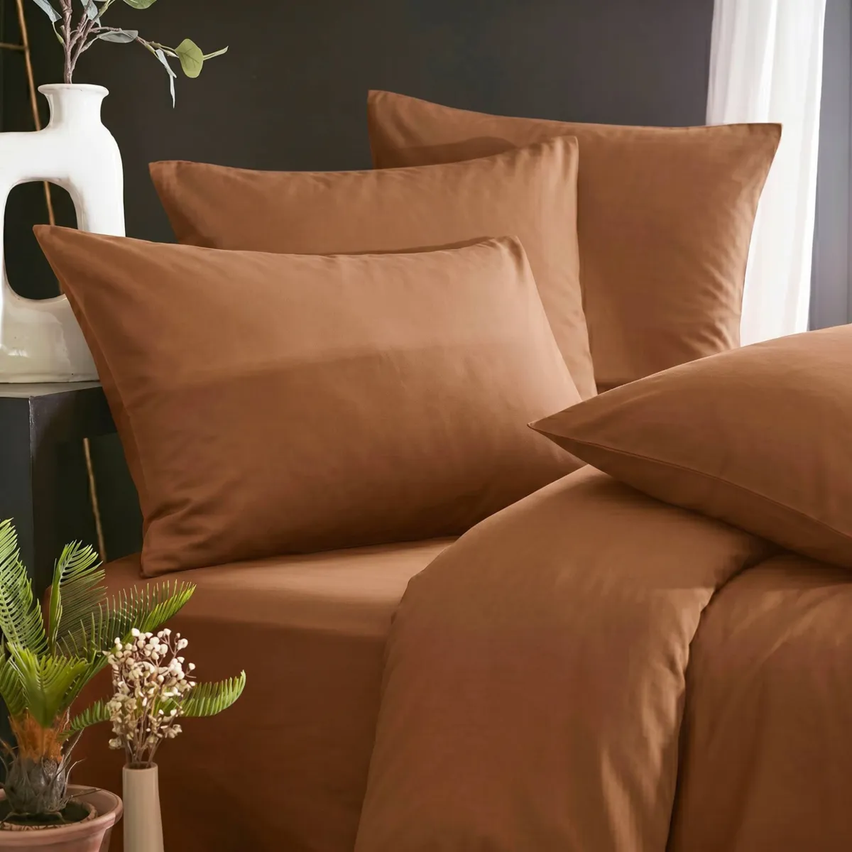 Spannbettlaken aus TENCEL™ Lyocell (140 x 200 cm) Olivia Camel