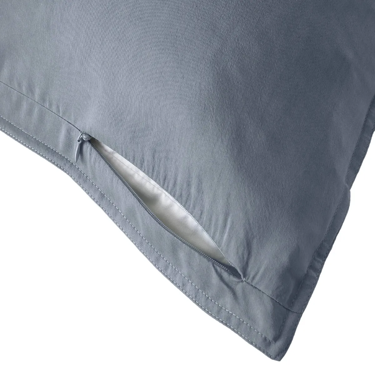 Federa cuscino letto rettangolare lyocell Tencel™ lavato (50 x 70 cm) Olivia Blu Stone