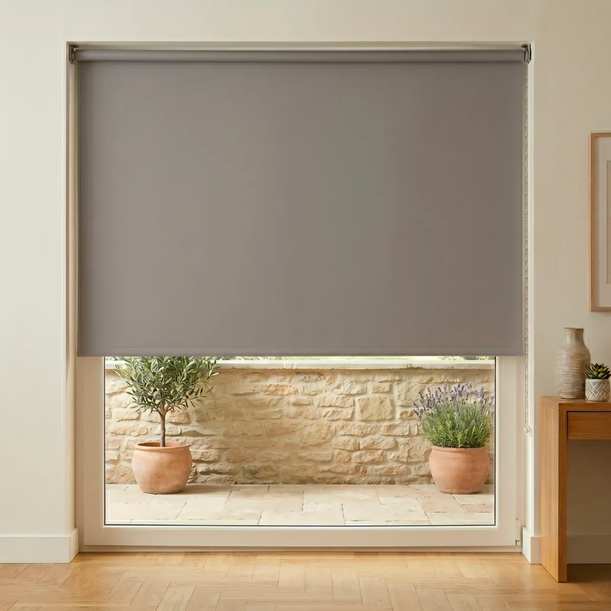 Store enrouleur occultant (180 x 180 cm) Uni Gris 