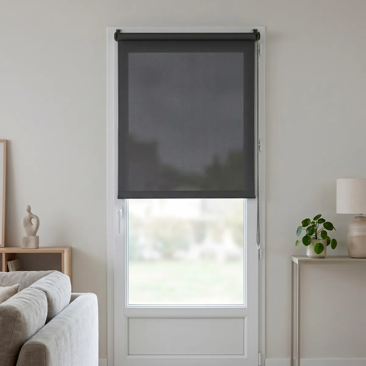 Tenda a rullo filtrante (75 x 180 cm) Pure Grigio cemento