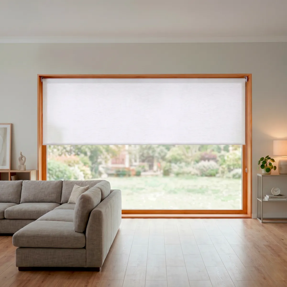 Rolgordijn verduisterend (210 x 220 cm) Pure Beige gemêleerd