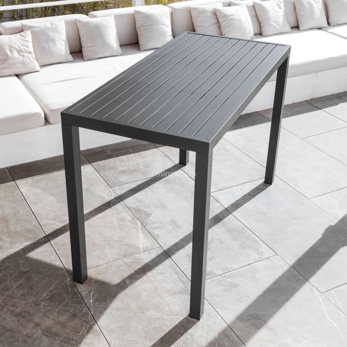 Table Haute 6 places Aluminium Murano - Gris anthracite 2