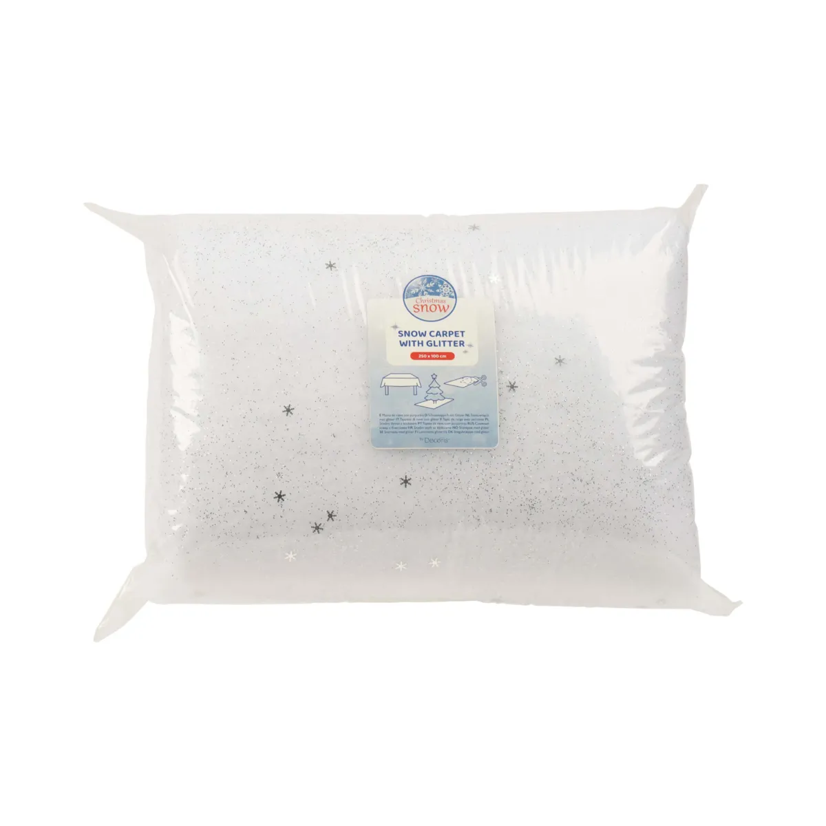 Tappeto neve rettangolare (250 x 100 cm) Glitterato Bianco