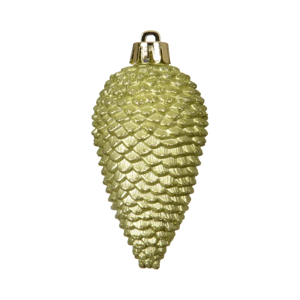 Boite de 6  Pomme de pin polystyrene Pistache chaud D.4.5cm x H.8cm Alpine ou Aravis ?