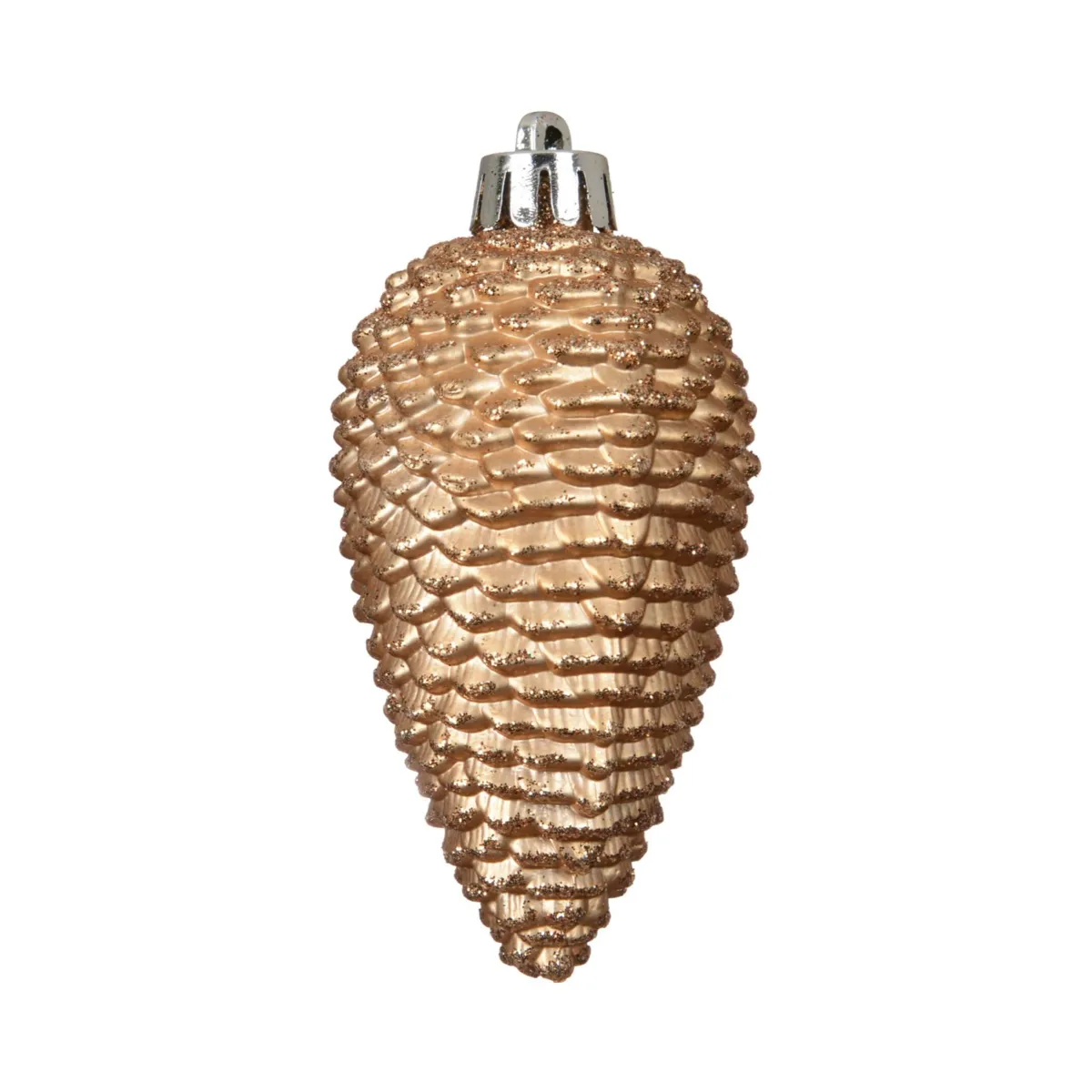 Boite de 6  Pomme de pin polystyrene Caramel brun D.4.5cm x H.8cm Alpine ou Aravis ?