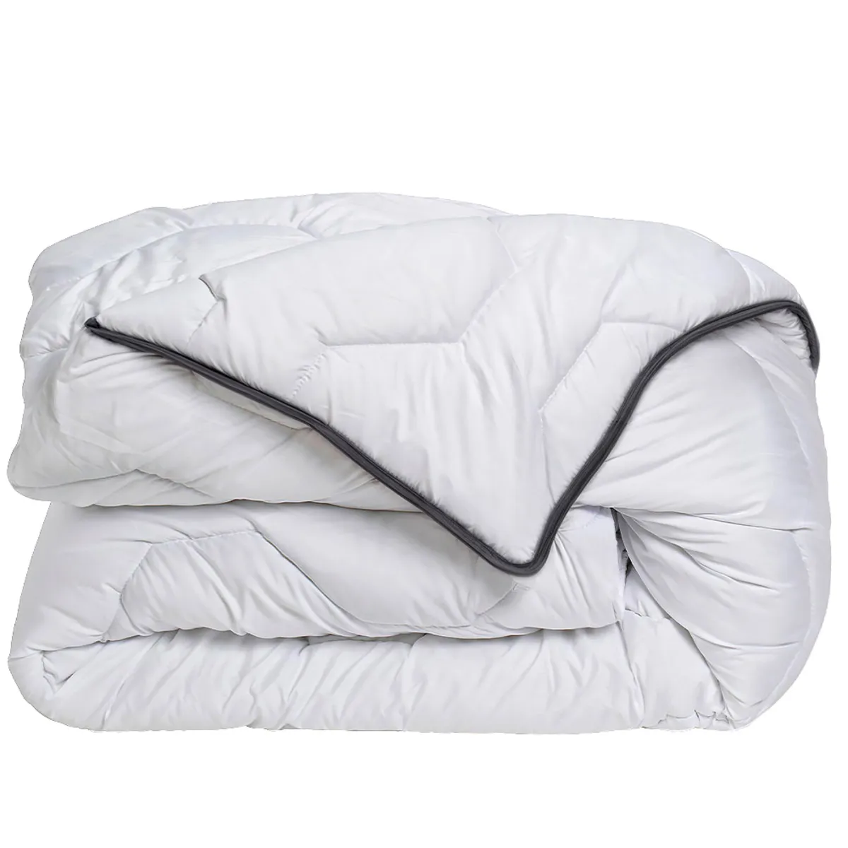 Couette très chaude enveloppe percale de coton (260 x 240 cm) Galaxie Blanche