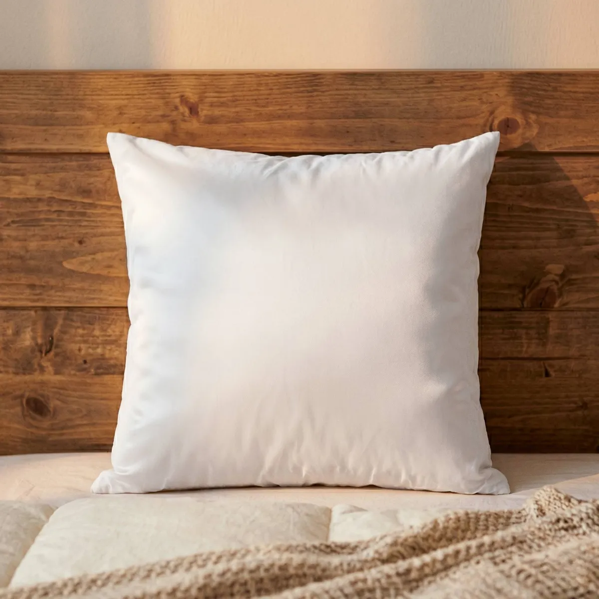 Almohada cuadrada (60 cm) Alaska Blanco 1