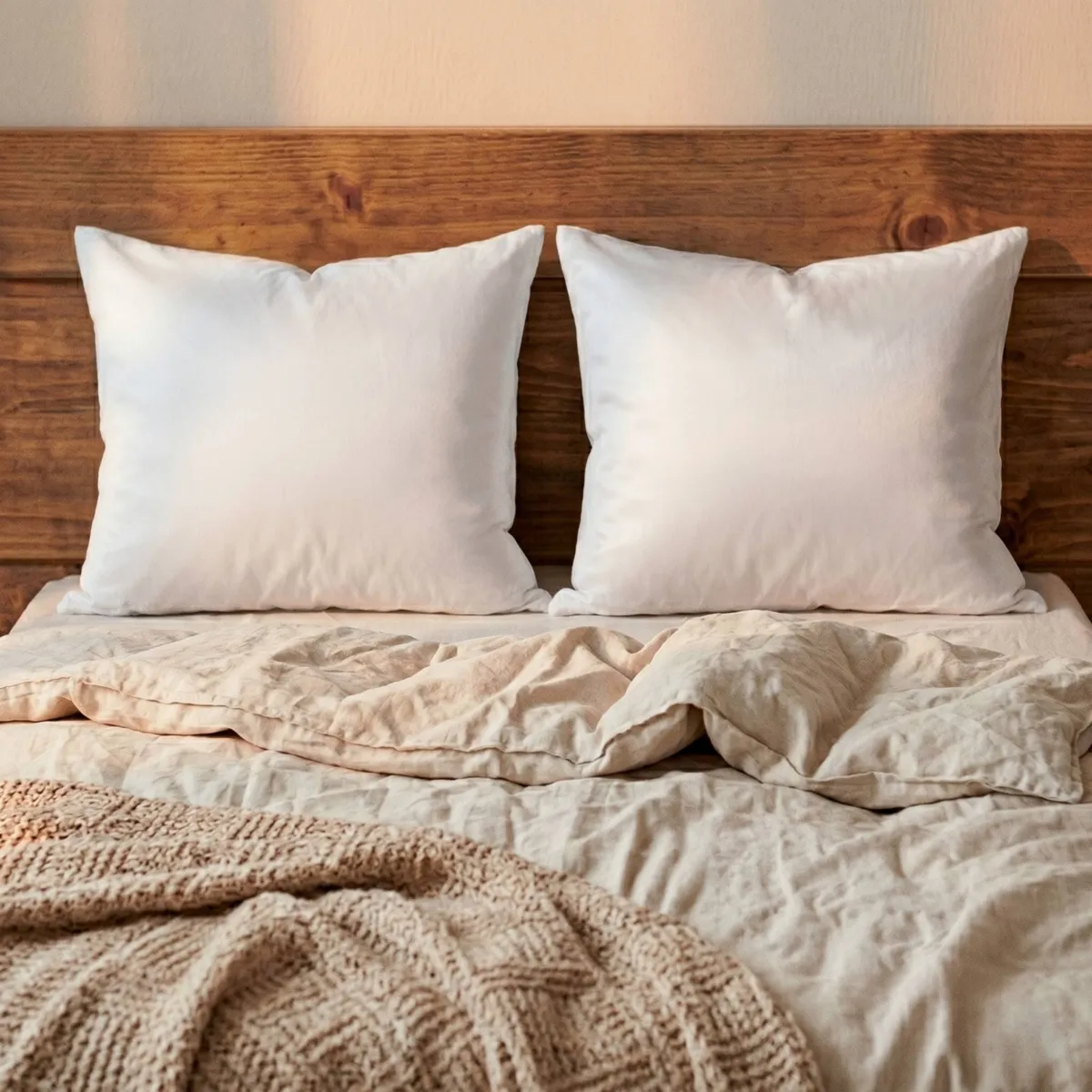 Almohada cuadrada (60 cm) Alaska Blanco