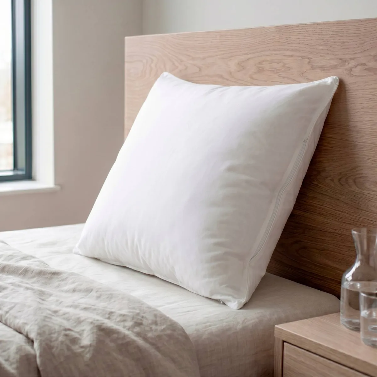 Vierkantig memory foam kussen (60 cm) Wit 1