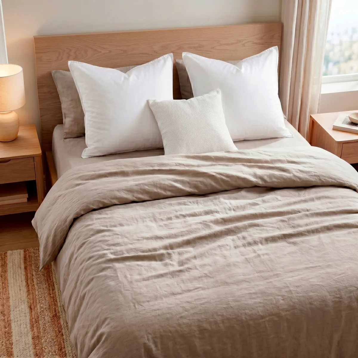Almohada cuadrada (60 cm) memoria de forma Blanco 3