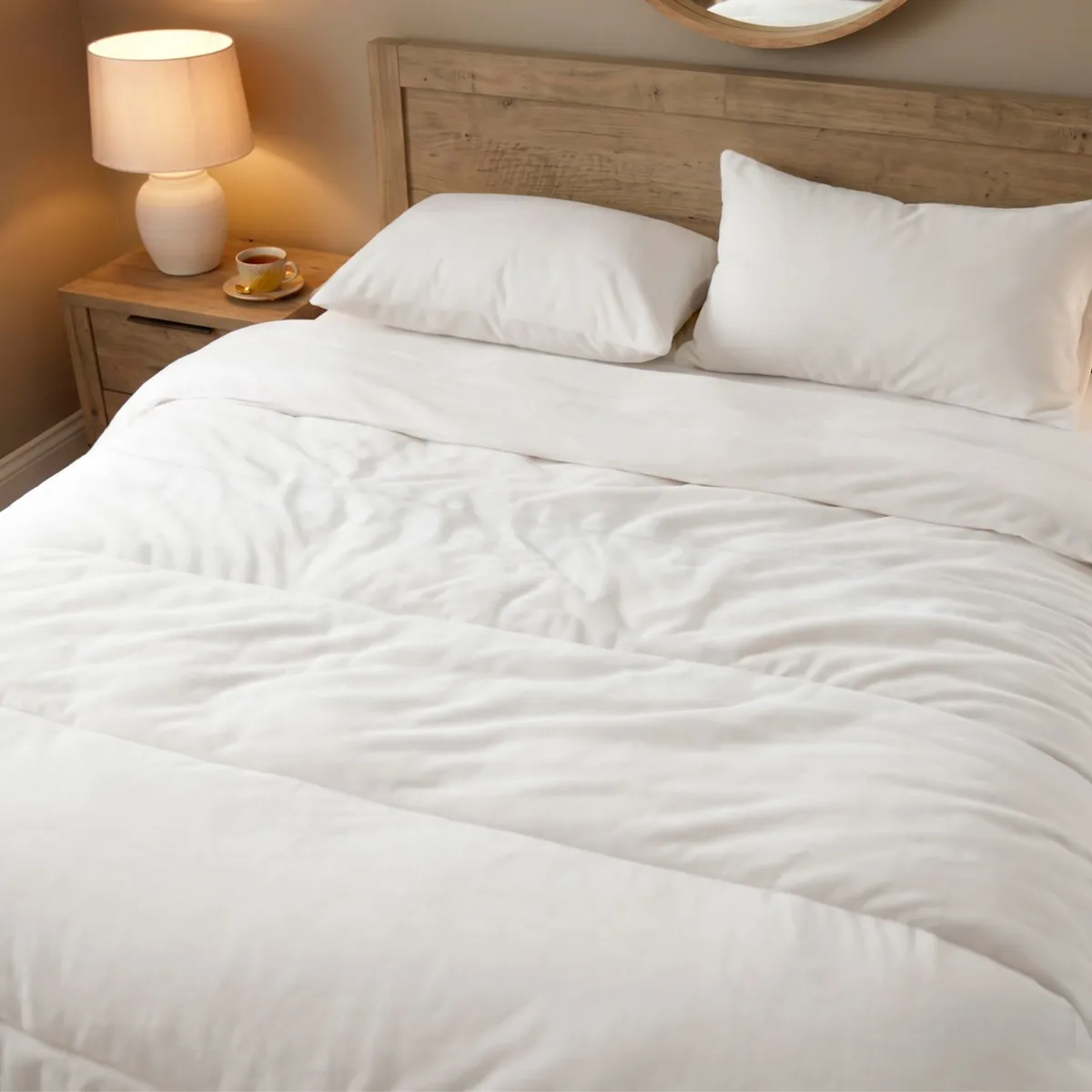 Couette (200 cm) Respirante et Légère Blanche 2