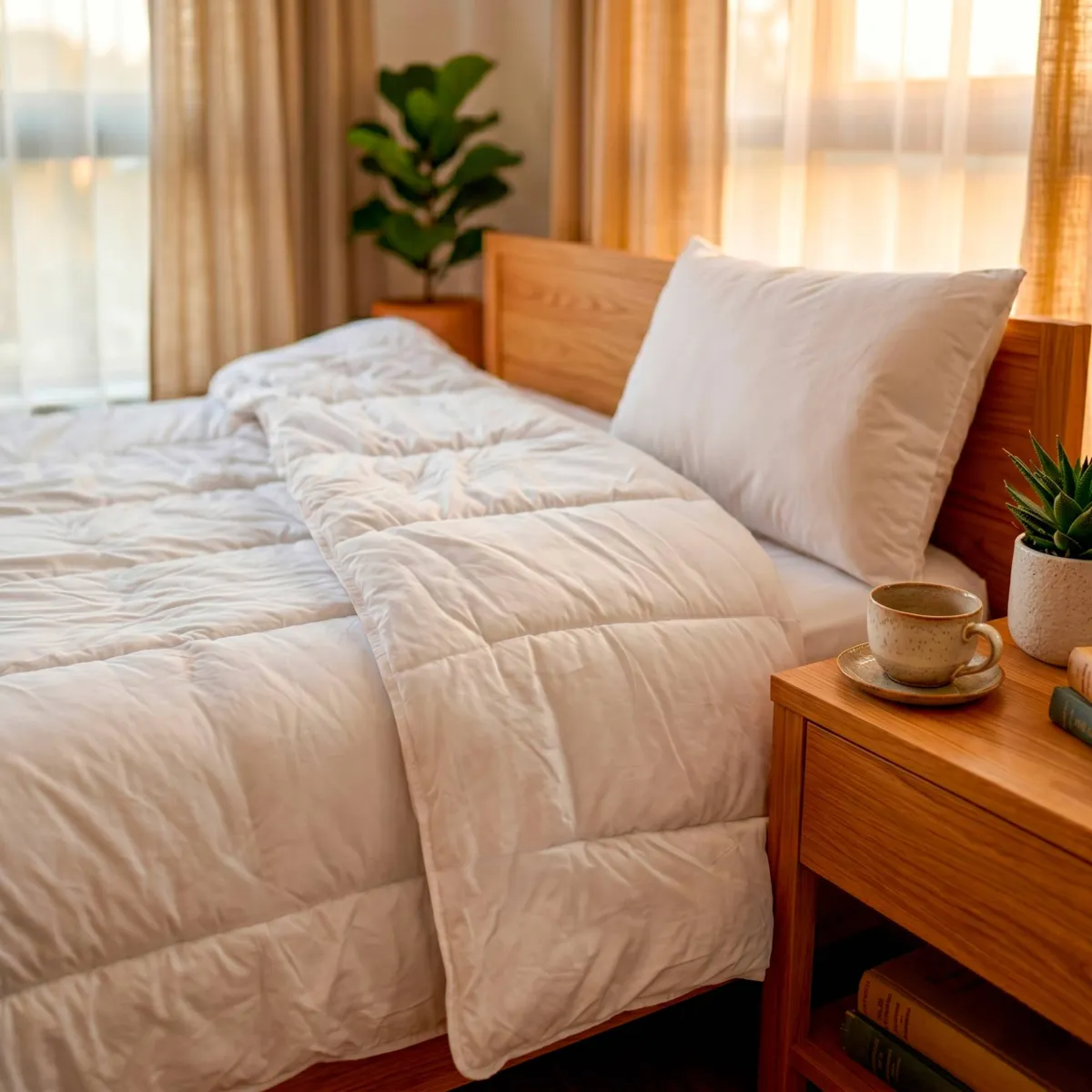 Couette (140 cm) 4 Saisons Blanche 4