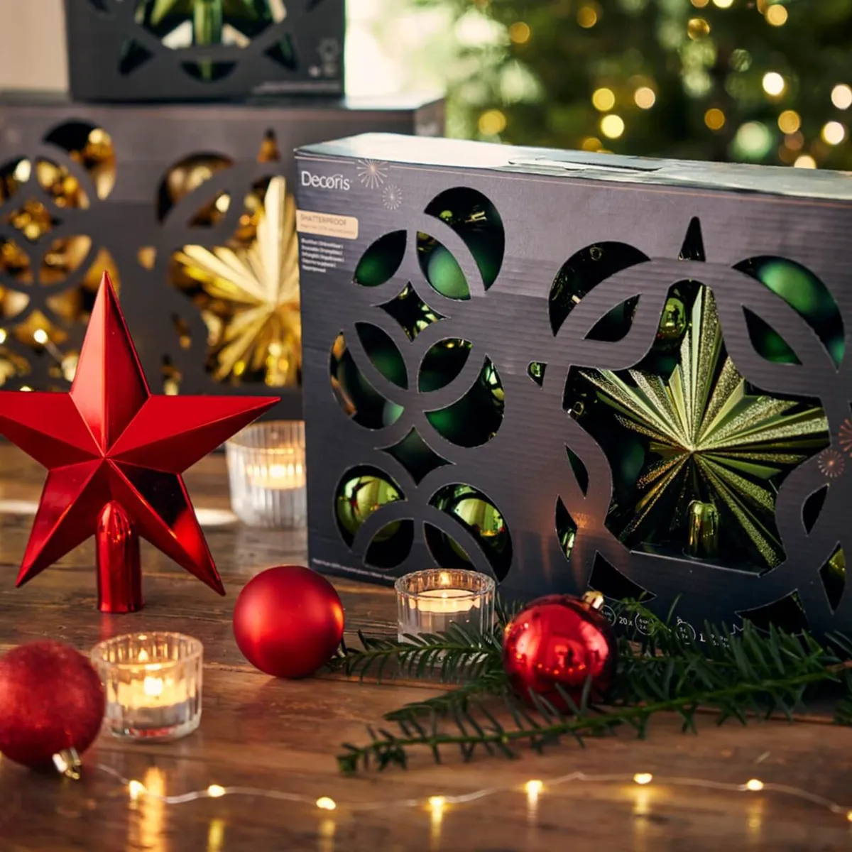 Kit di addobbi natalizi per albero di Natale (30 pezzi) Aravis Verde abete