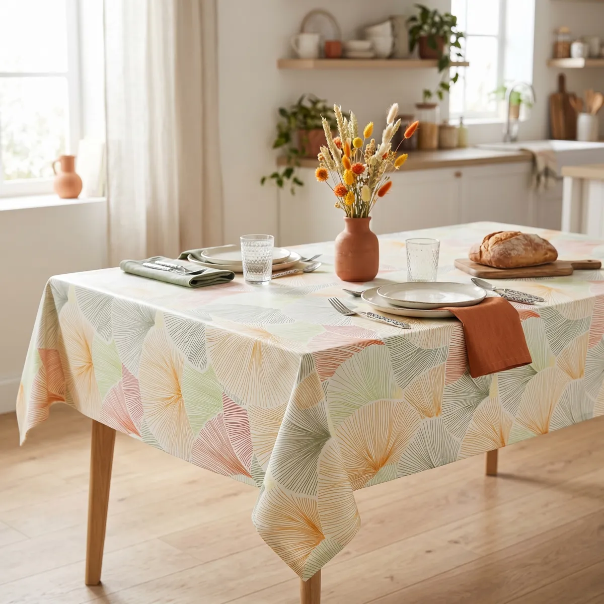 Tovaglia rettangolare cotone antimacchia (150 x 350 cm) Boston Multicolore