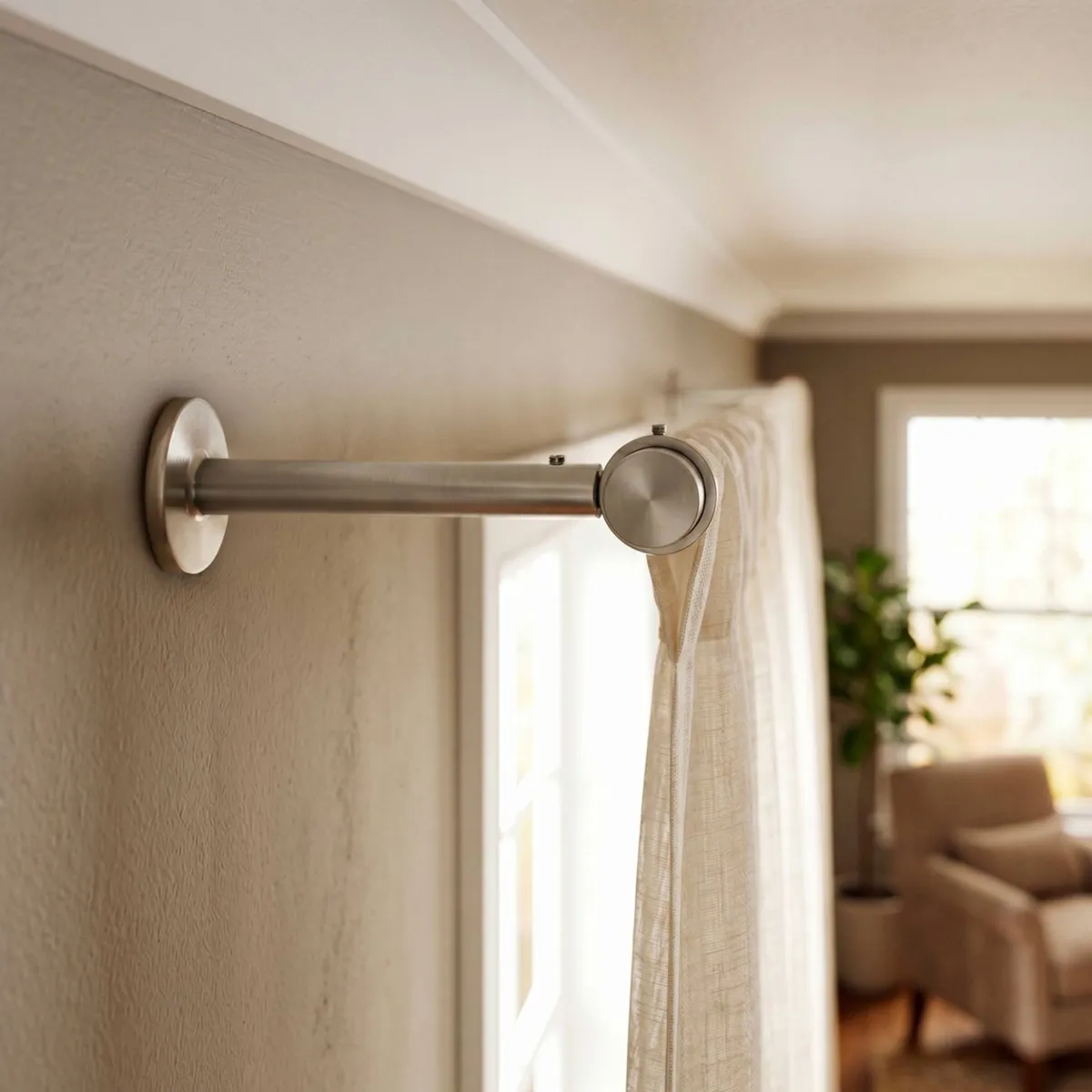 Supporto regolabile (L155/L195 cm - Ø28 mm) Argento opaco