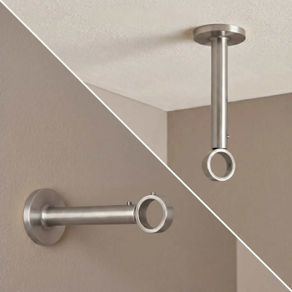Supporto estensibile (L115/L155/ Ø28 mm) Argento opaco