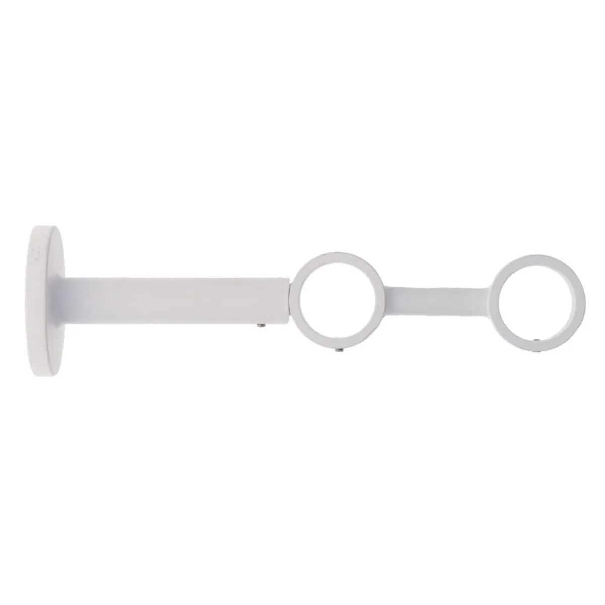 Supporto doppio regolabile (L190 - 230 / D28) Lino Bianco opaco