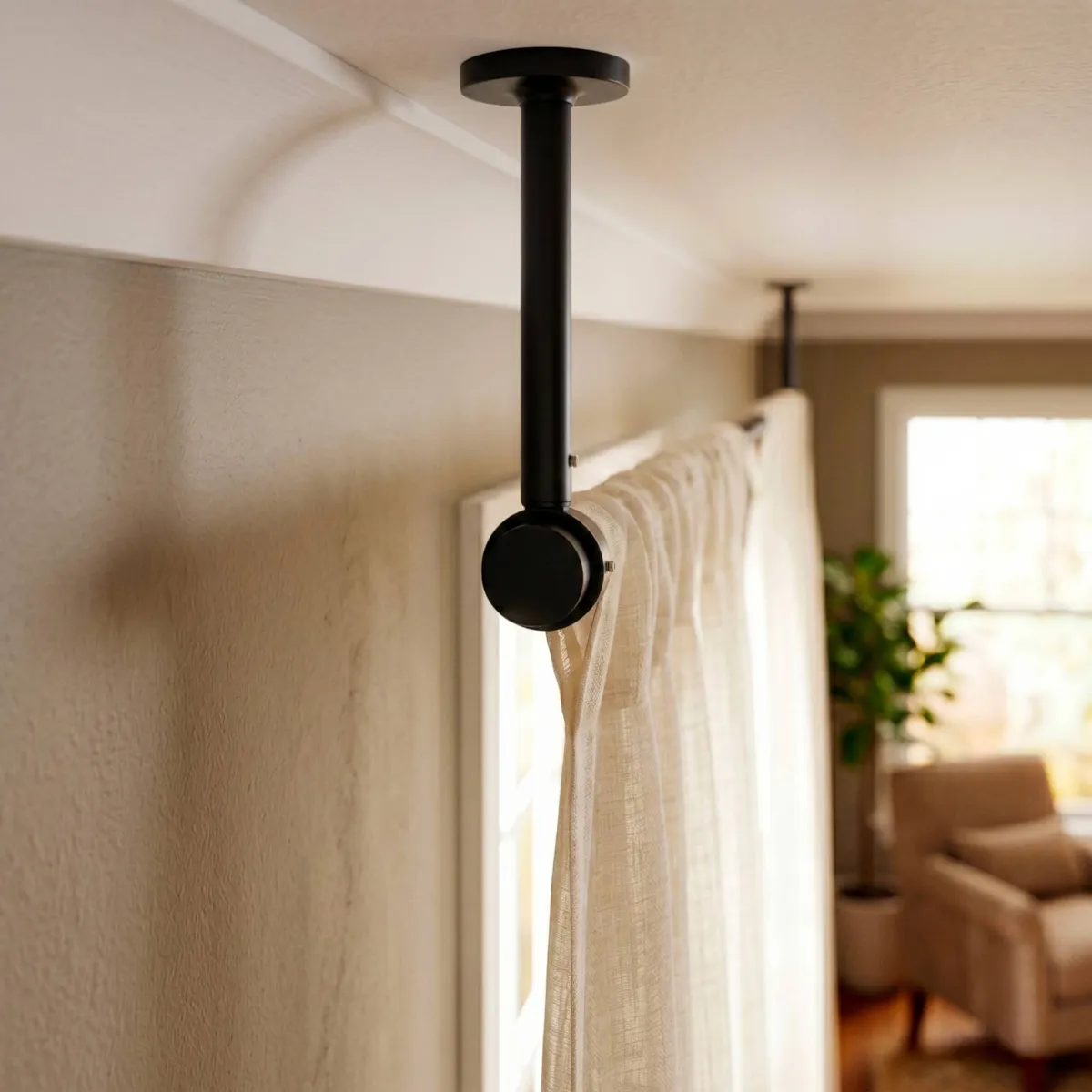 Support tringle extensible (L155 - L195 / D28) Lino Noir