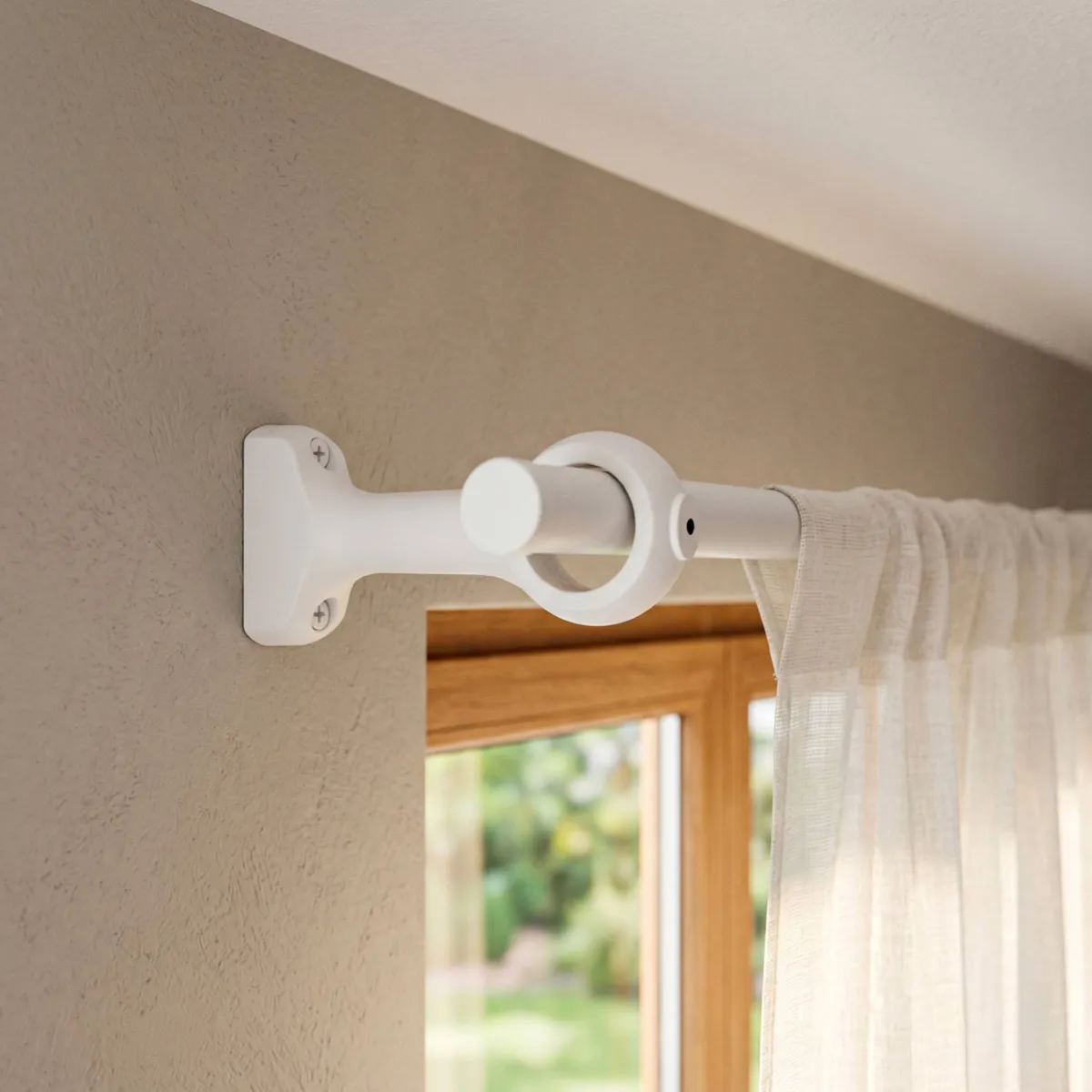 Set di 2 supporti legno (L110 / D28 mm) Bianco