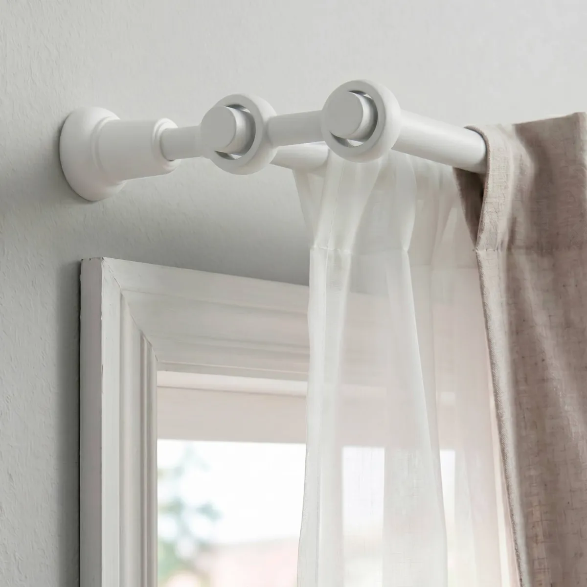 Supporto doppio legno (L215 / D28 mm) Bianco 1