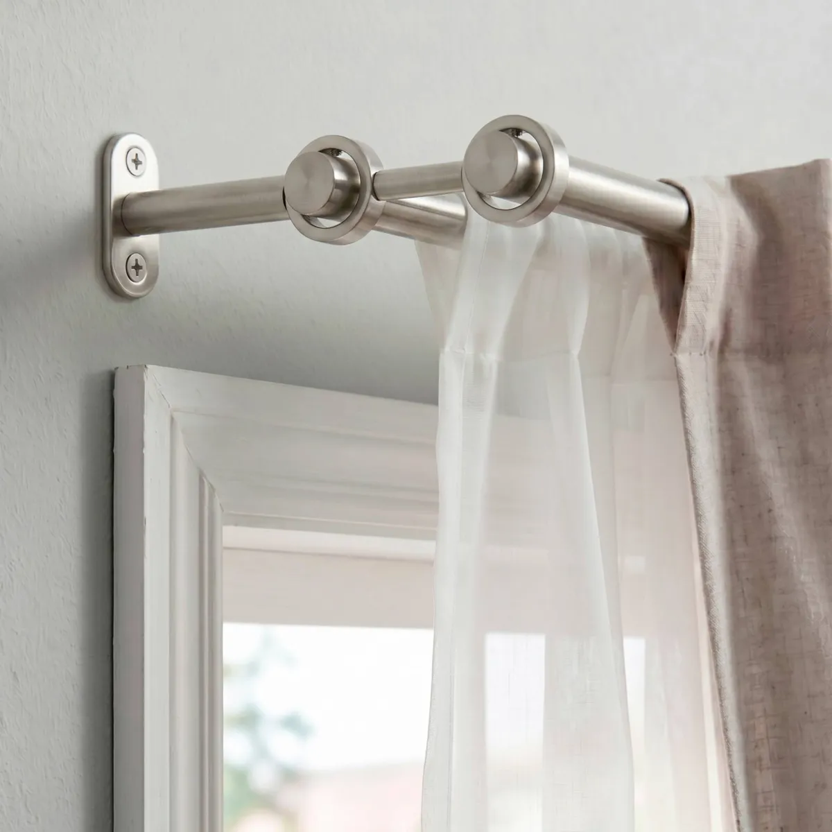 Soporte doble extensible (L150 - L195 / D20 mm) Plata 1