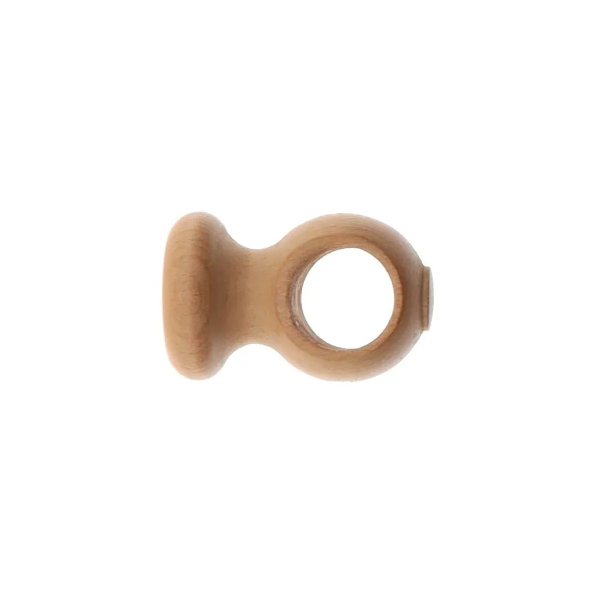 Set di 2 supporti per asta in legno (L5 cm / D28 mm) Nils Beige Verniciato