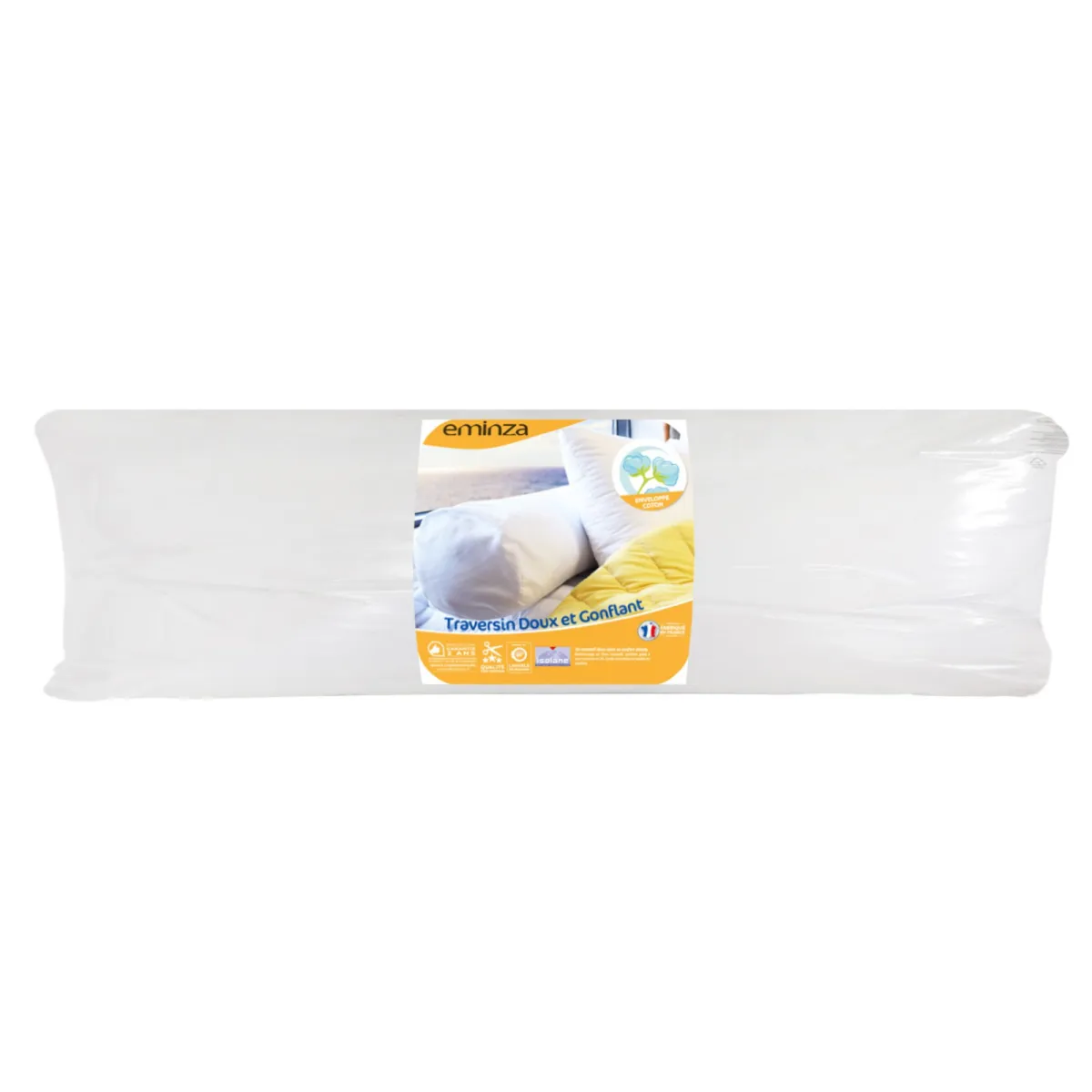 Cuscino a rullo (140 cm) Doux et gonflant Bianco 3