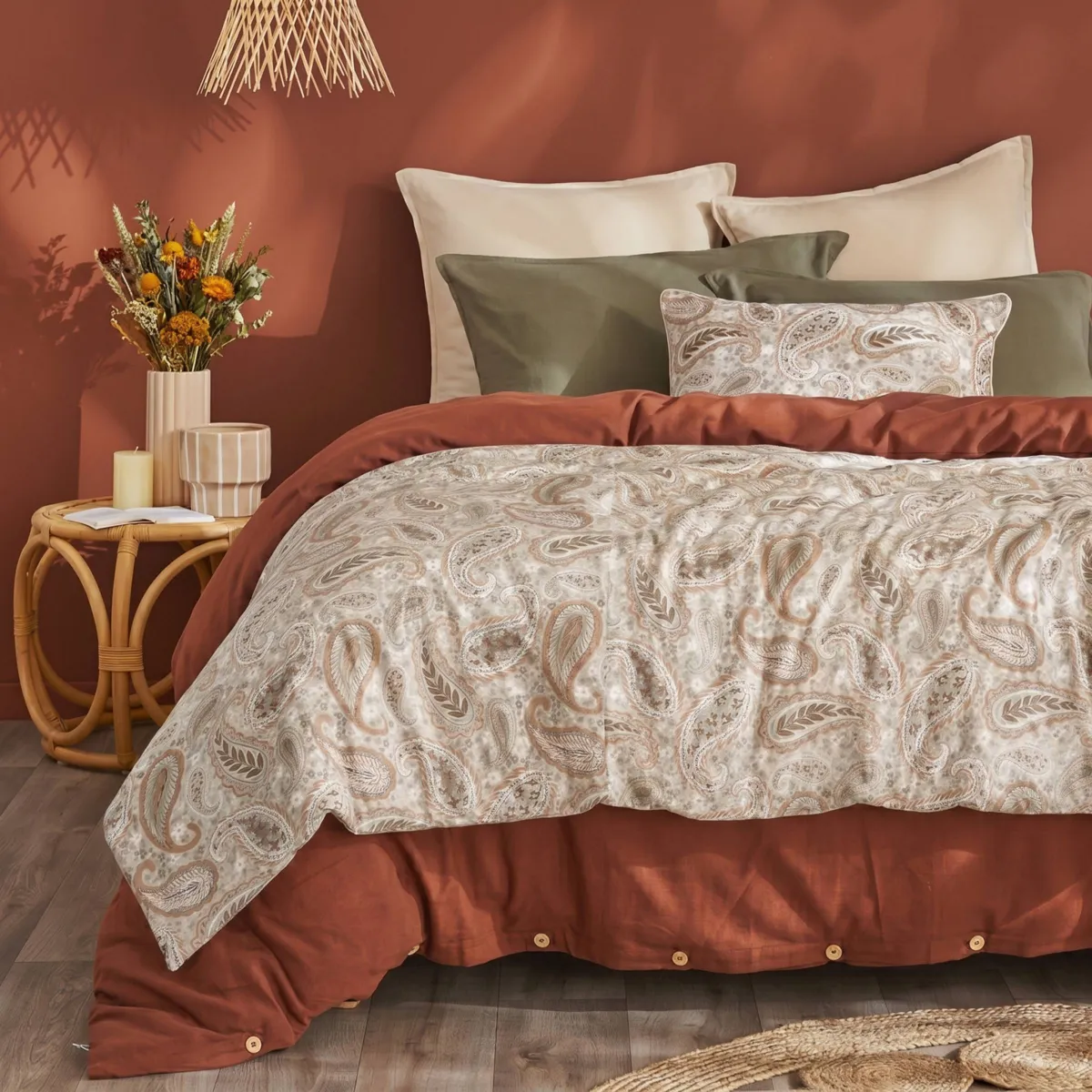 Edredón de terciopelo (90 x 220 cm) Dolores Beige