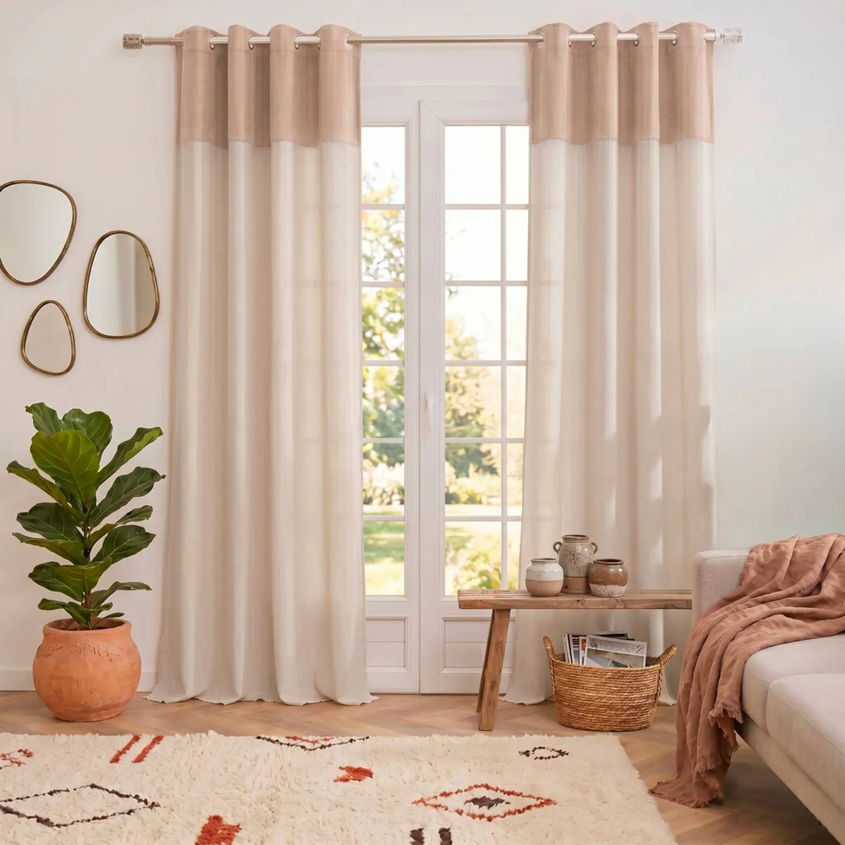 Tenda in bouclé (140 x 280 cm) Ava Beige