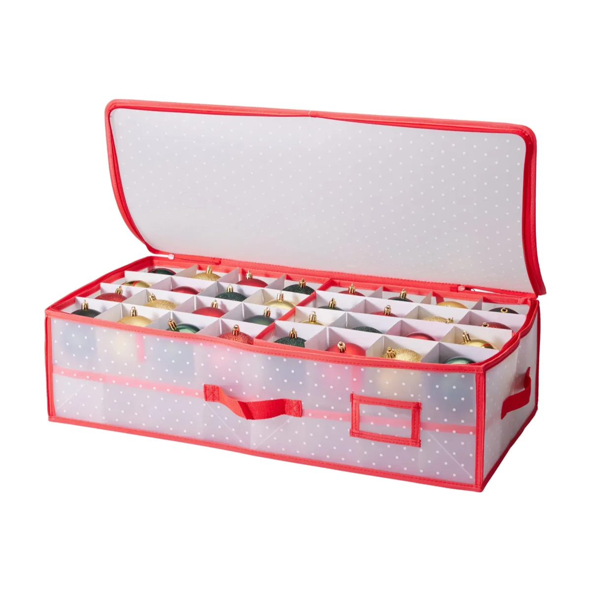 Grande Scatola portaoggetti con maniglie (65 x 33 cm) per addobbi natalizi