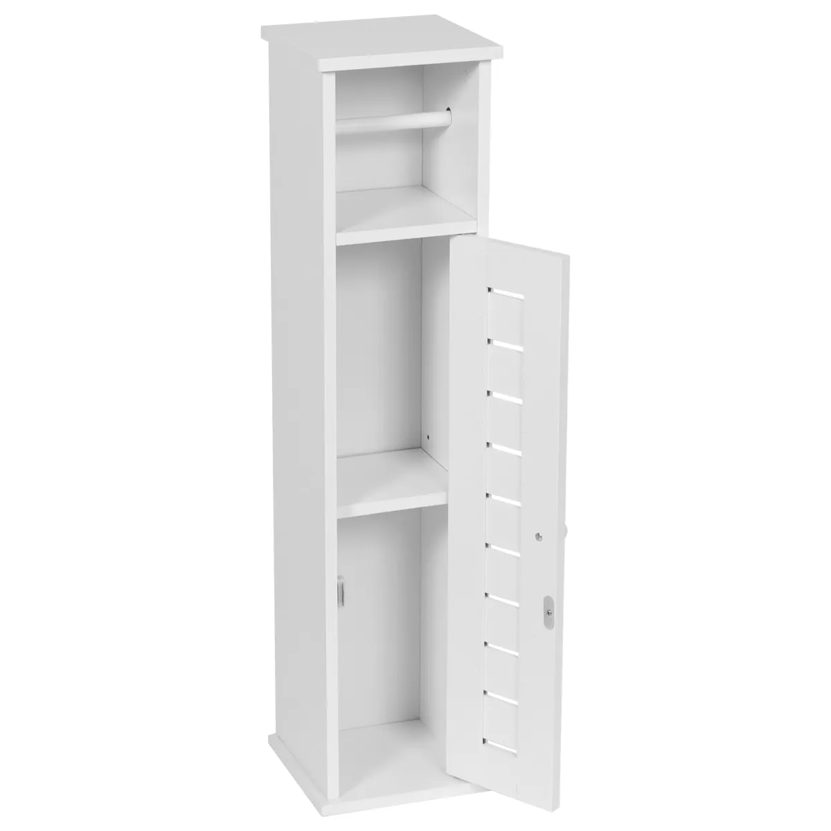 Meuble dérouleur papier toilette avec réserve (H75 cm) Santorin Blanc