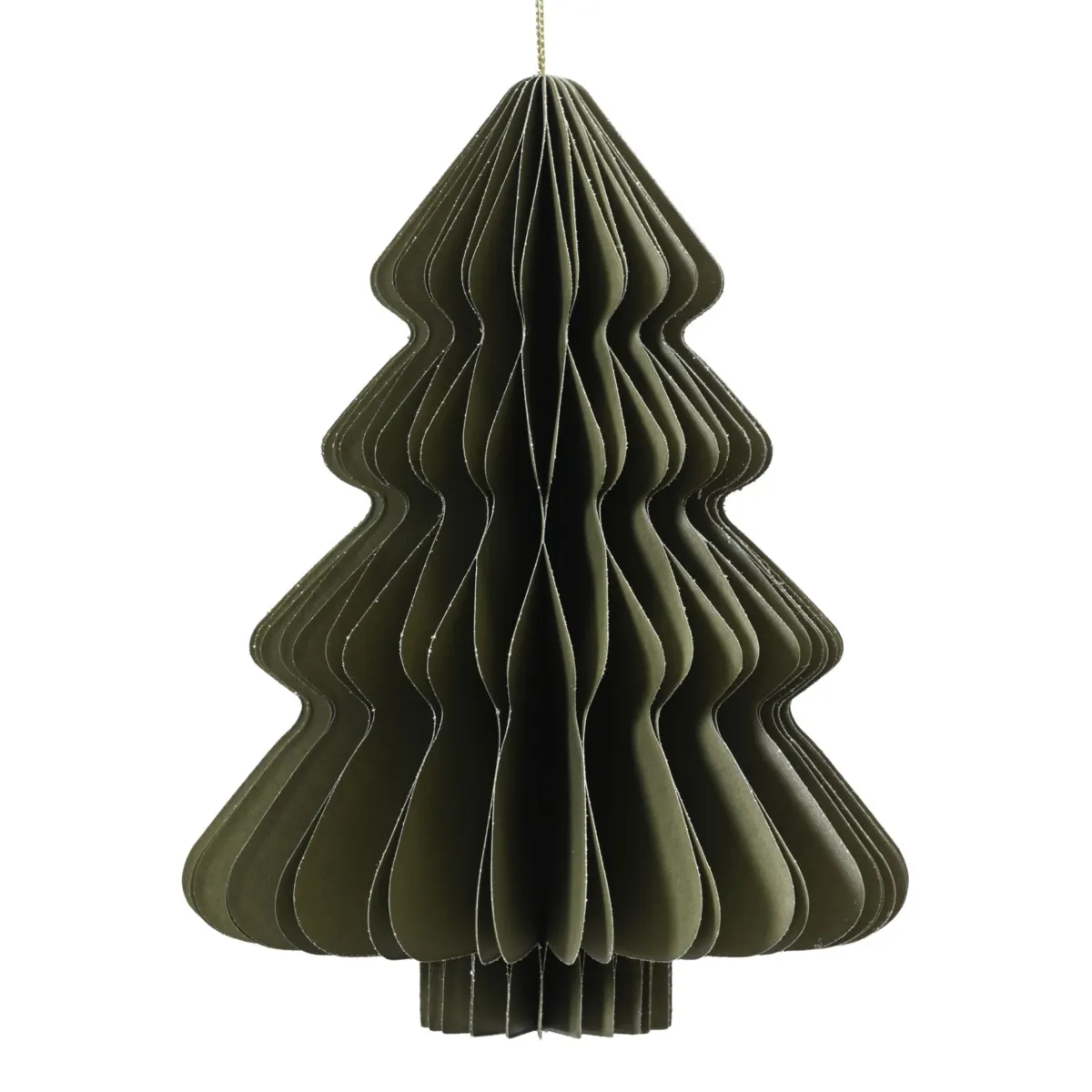 Albero di Natale di carta da appendere (H15 cm) Chiusura Magnetica Verde