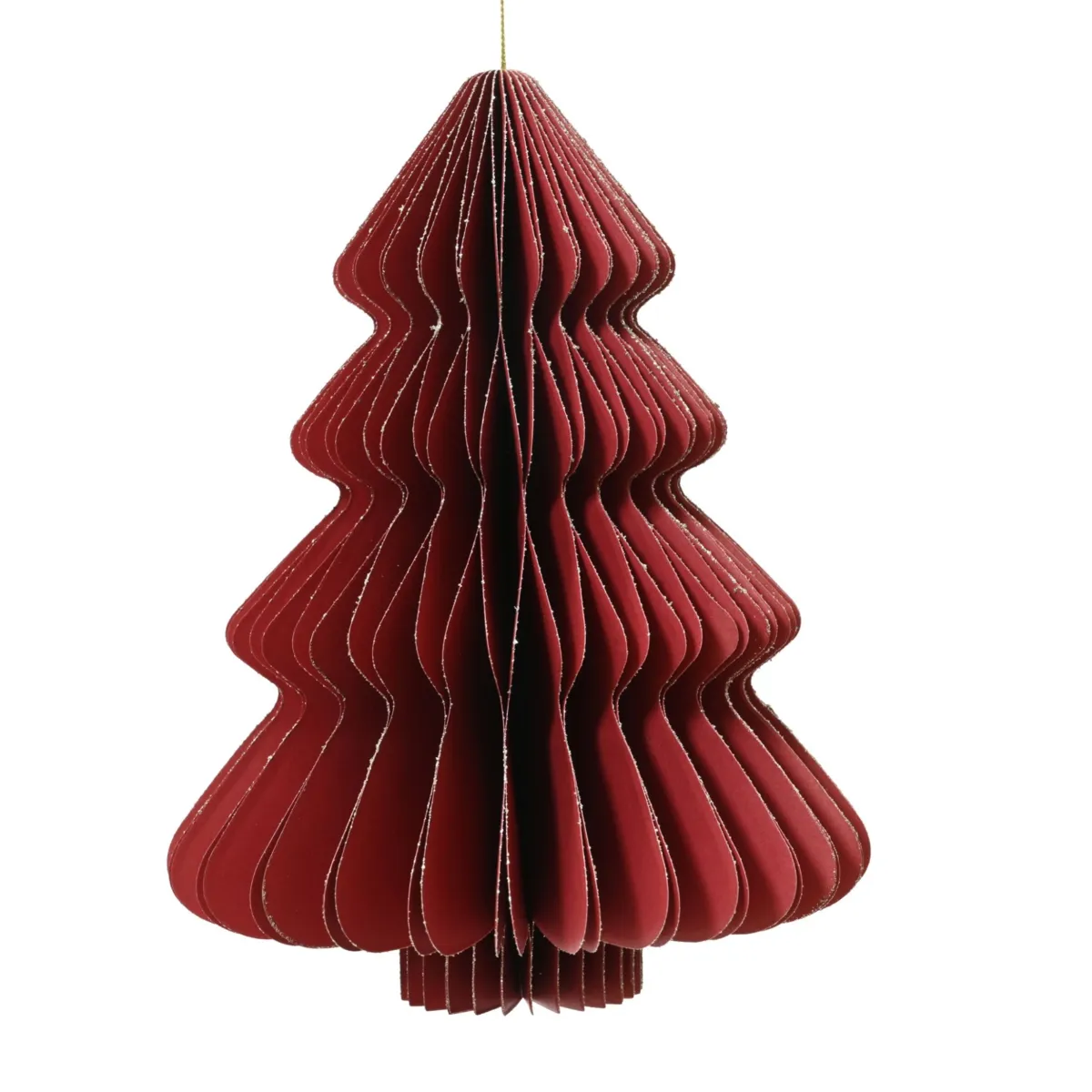 1 Sapin papier 56 couches papier 120gsm dia30-H40cm rouge MAGNETIQUE