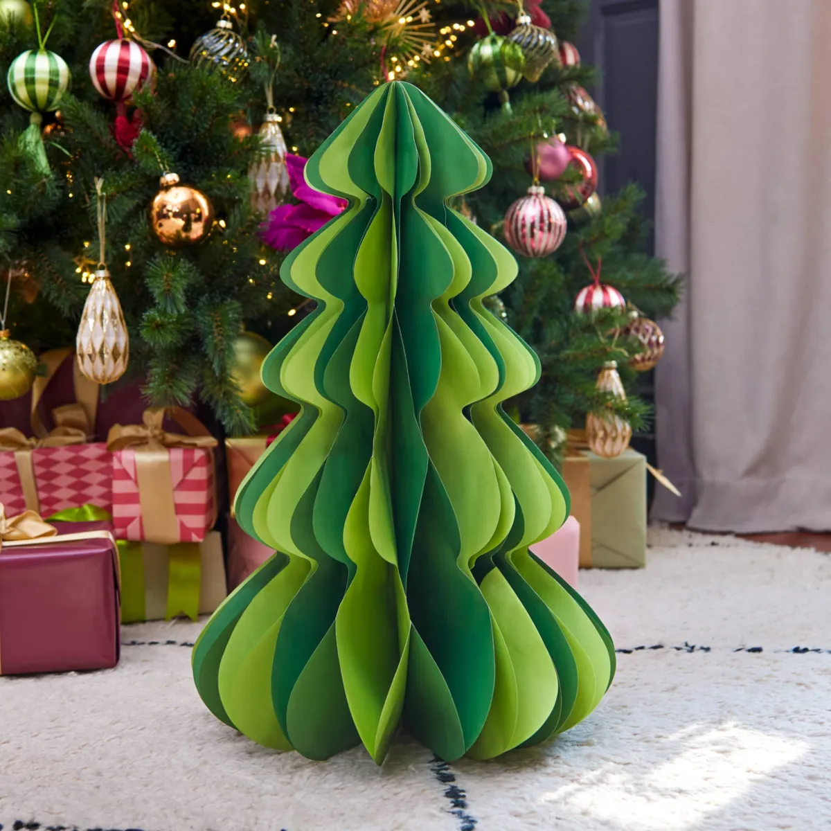 Albero di carta da tavolo (H60 cm) Chiusura Magnetica Verde