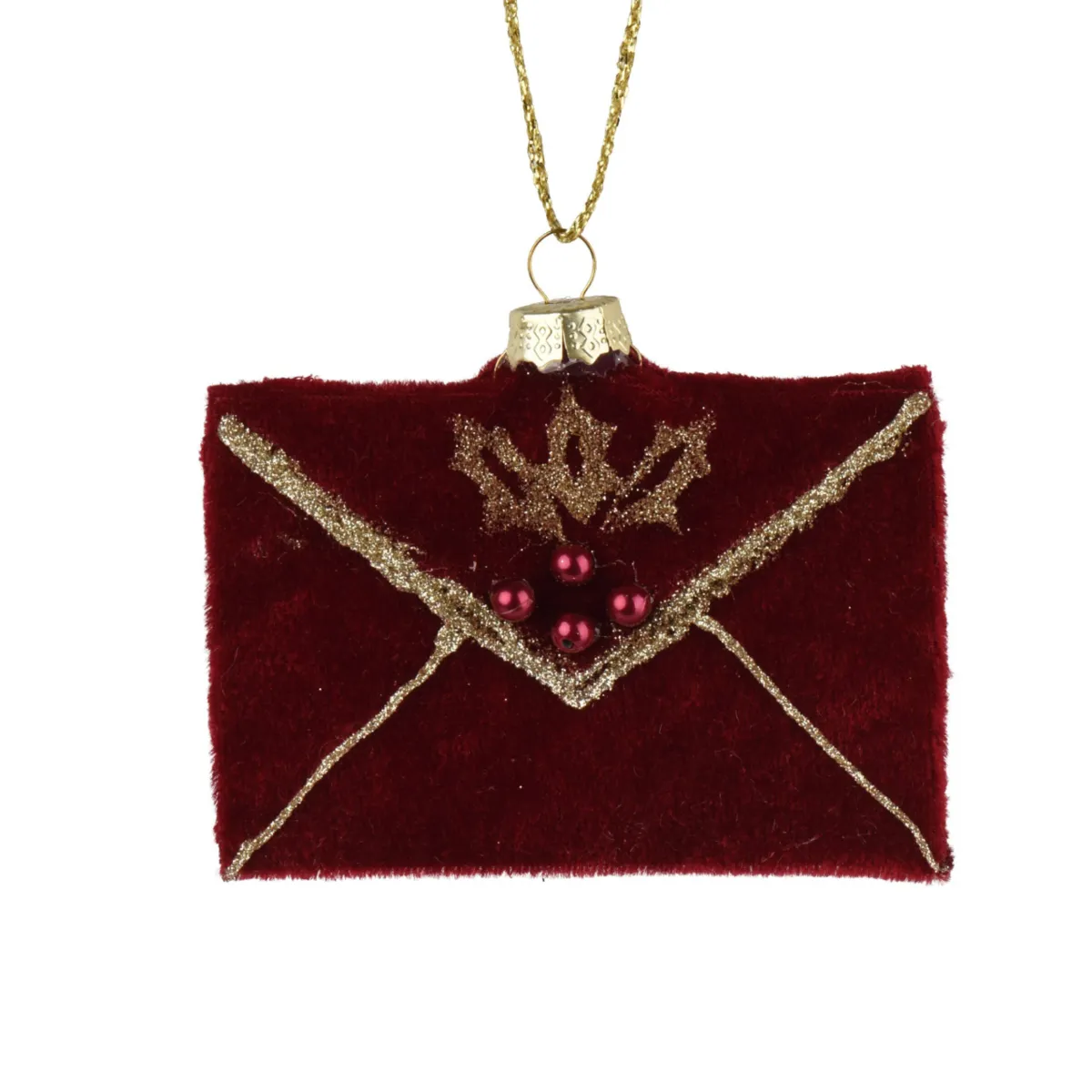 Sospensione natalizia (H7 cm) Lettera segreta Bordeaux
