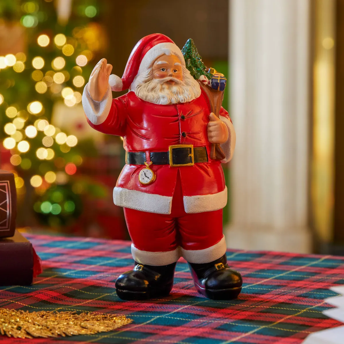 Figura decorativa Babbo Natale (H17 cm) Raoul e la sua sacca Rosso